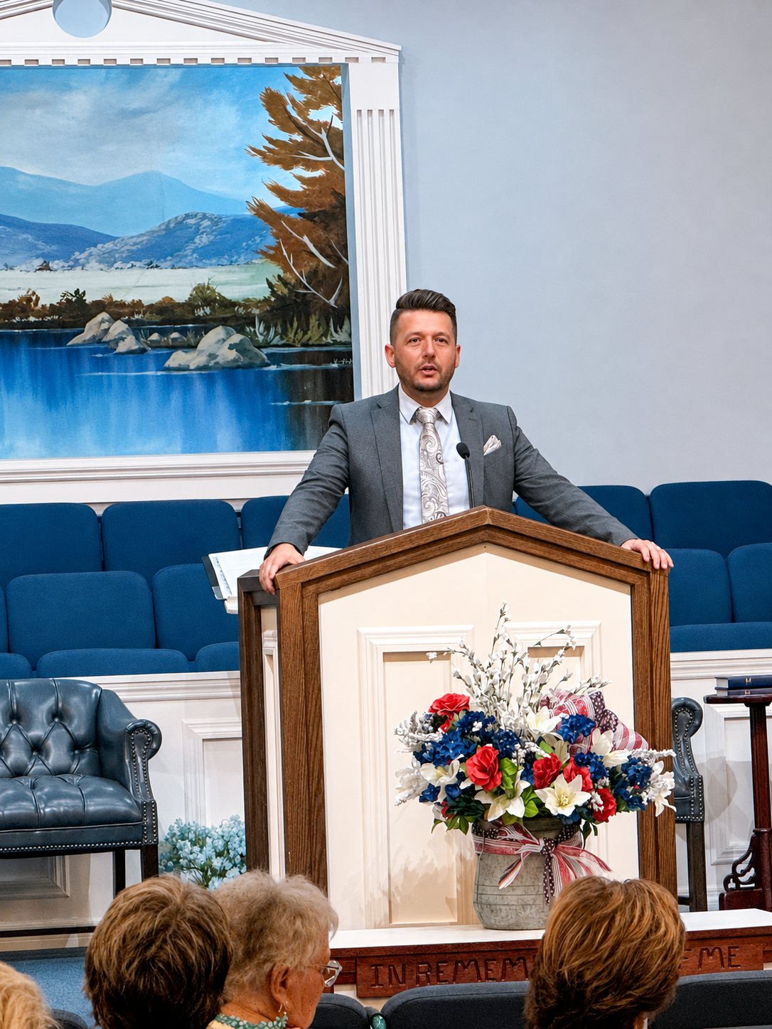 Preaching at Liberty Baptist Church
